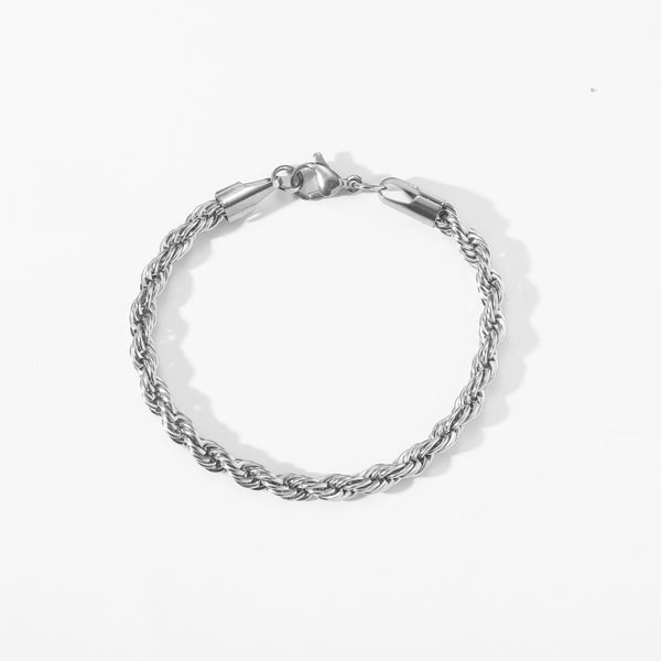 Rope Chain Bracelet in Stainless Steel view 4