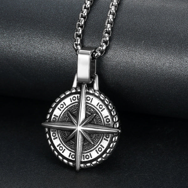 Compass Pendant Necklace view 2