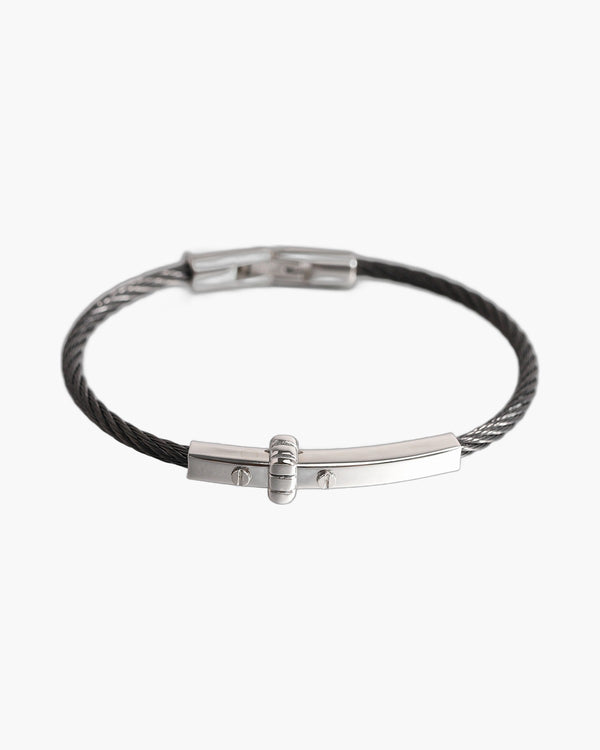 Cable Bracelet with Bar Detail view 2