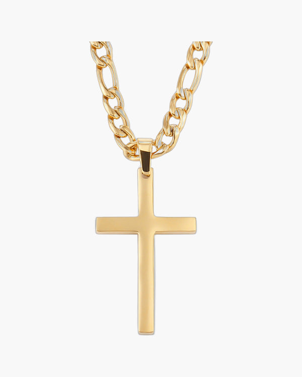 Figaro Chain with Cross Pendant