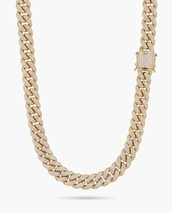Marco Maveri Cuban Link Chain with Cubic Zirconia, Gold