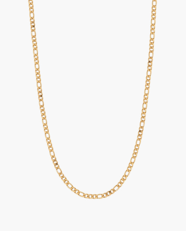 Marco Maveri Figaro Link Chain Necklace, Gold, 3 mm wide