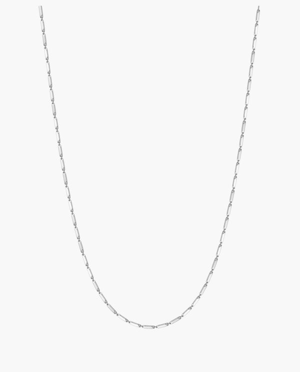 Marco Maveri Geometric Link Chain in Stainless Steel, Silver, 2 mm wide