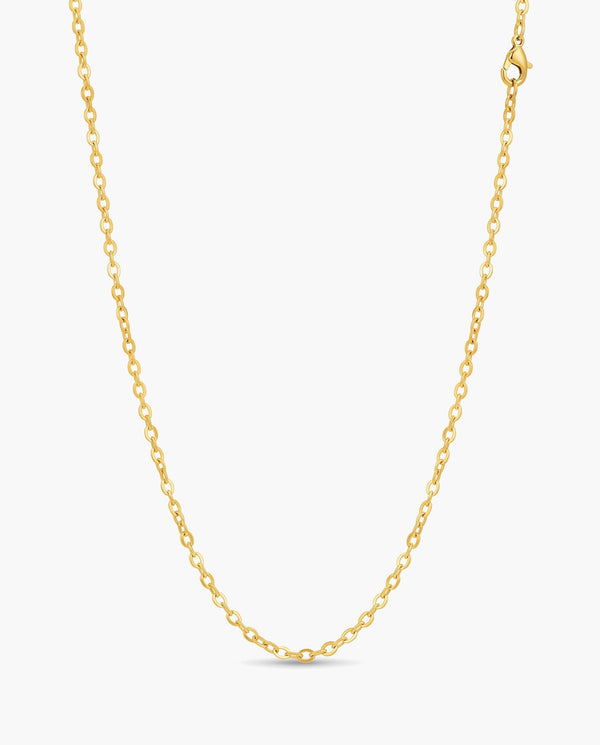 Marco Maveri O-Link Chain Necklace in Titanium Steel, Gold