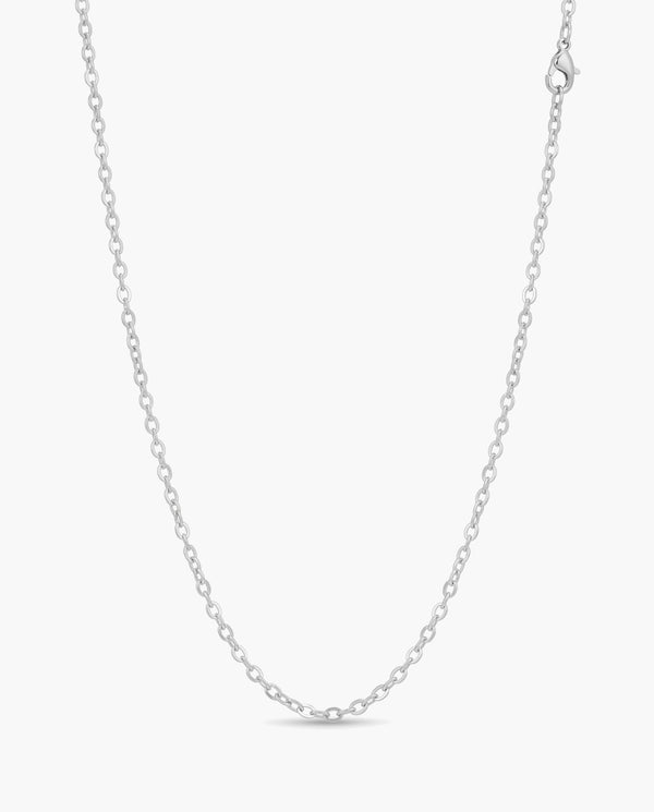 Marco Maveri O-Link Chain Necklace in Titanium Steel, Silver