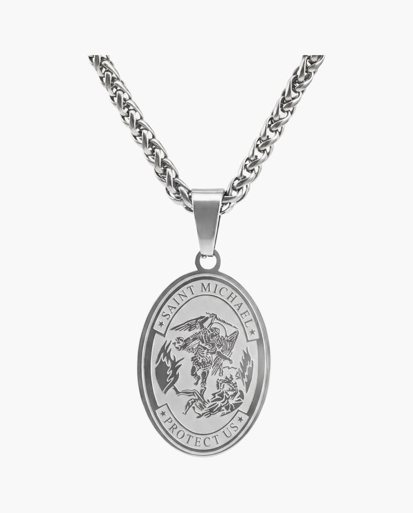Marco Maveri Oval Medallion Pendant Necklace, Silver