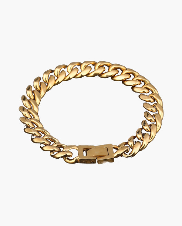 Marco Maveri Polished Cuban Link Bracelet, Gold