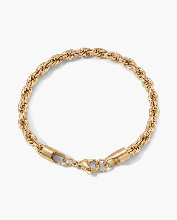 Marco Maveri Rope Chain Bracelet in Stainless Steel, Gold