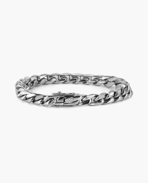 Marco Maveri Silver Cuban Link Bracelet, Silver, 6 mm wide
