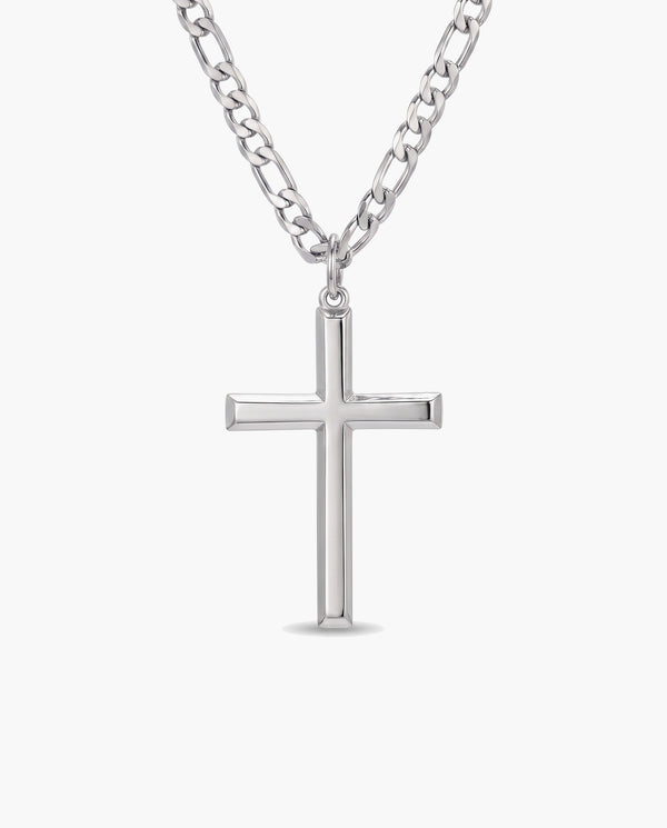 Marco Maveri Slim Cross Pendant Necklace, Silver