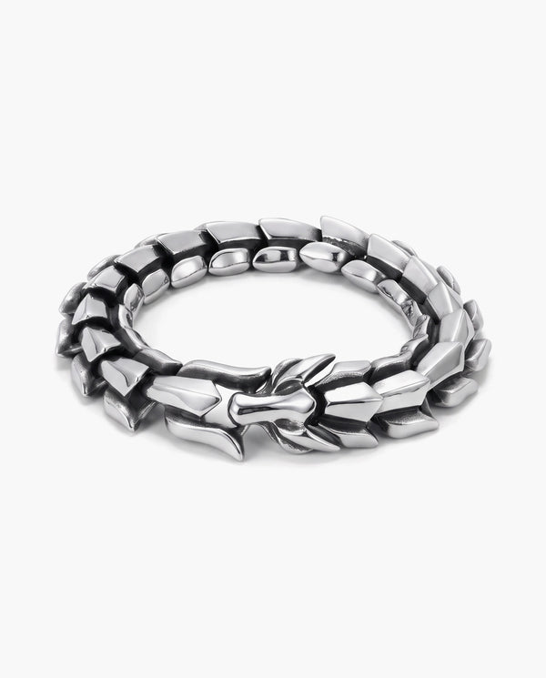 Marco Maveri Titanium Steel Keel Link Bracelet, Silver