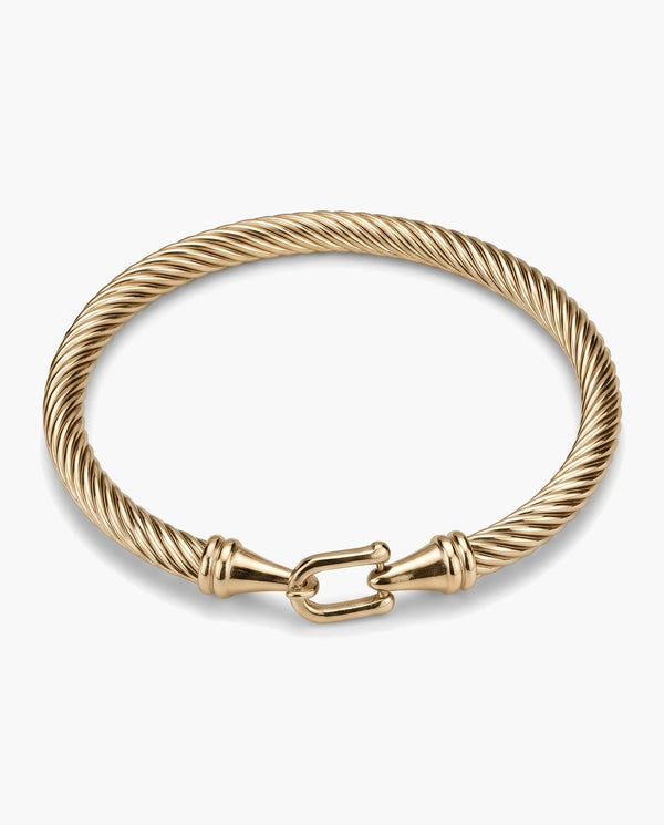 Marco Maveri Twisted Steel Hook Bangle, Gold