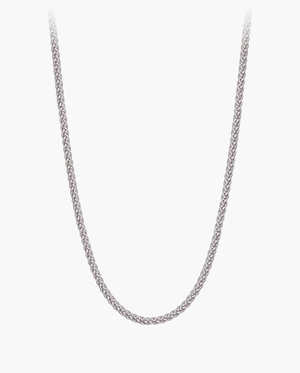 Marco Maveri Wheat Link Chain in Titanium Steel, Silver