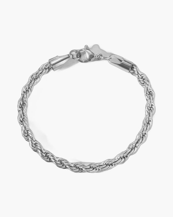 Rope Chain Bracelet in Stainless Steel view 4
