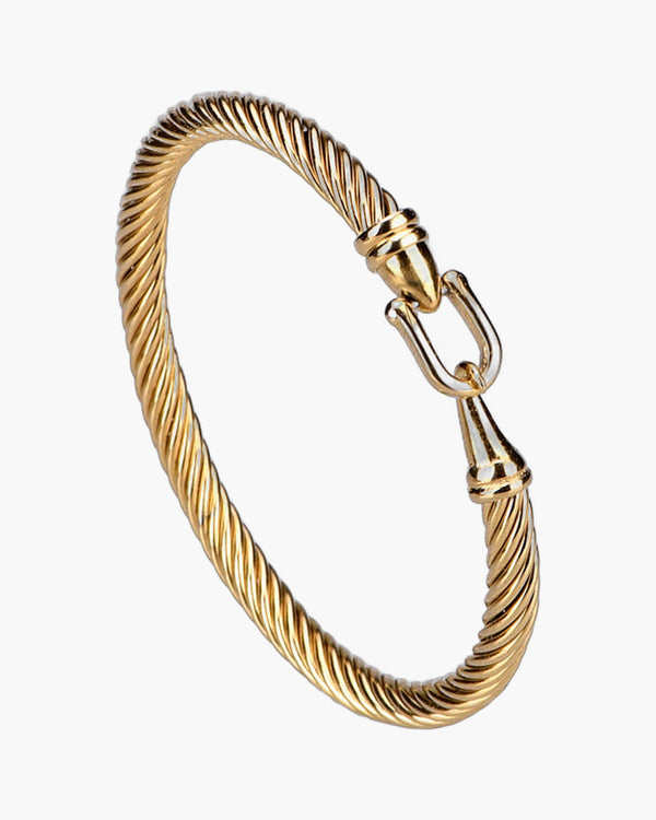 Twisted Steel Hook Bangle view 4