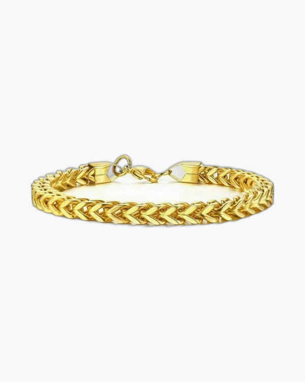 Wheat Link Bracelet in Stainless Steel view 7