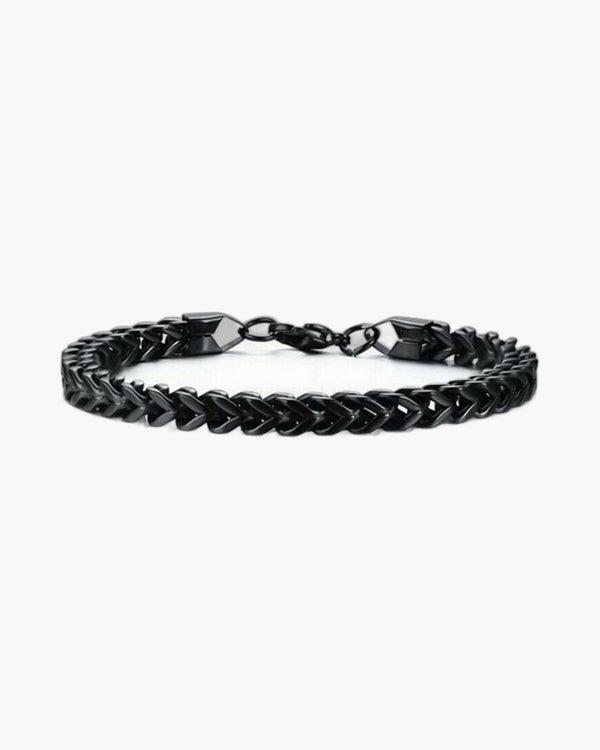Wheat Link Bracelet in Stainless Steel view 8