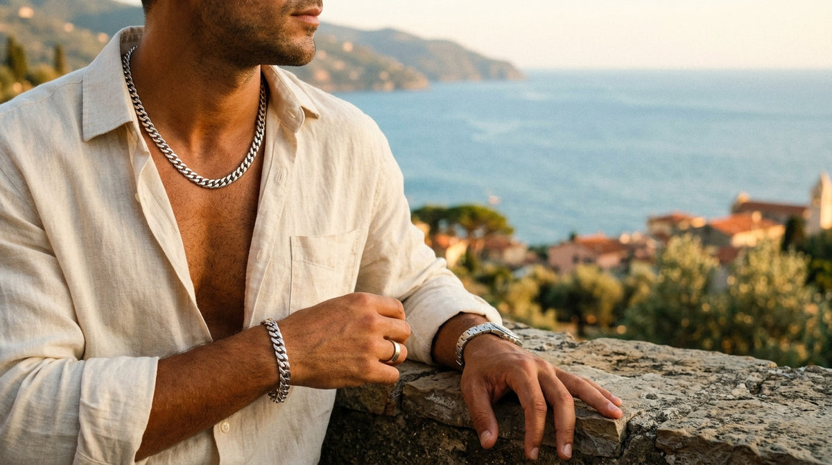 Mens Necklace And Bracelet Set Men's Jewellery Sets NORVEI Jewellery