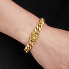 Cuban Link Chain Bracelet with Box Clasp view 7