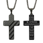 Flag Pattern Cross Pendant Necklace view 17