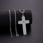 Lord's Prayer Cross Pendant Necklace view 4