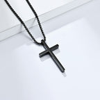 Minimalist Cross Pendant Necklace view 8
