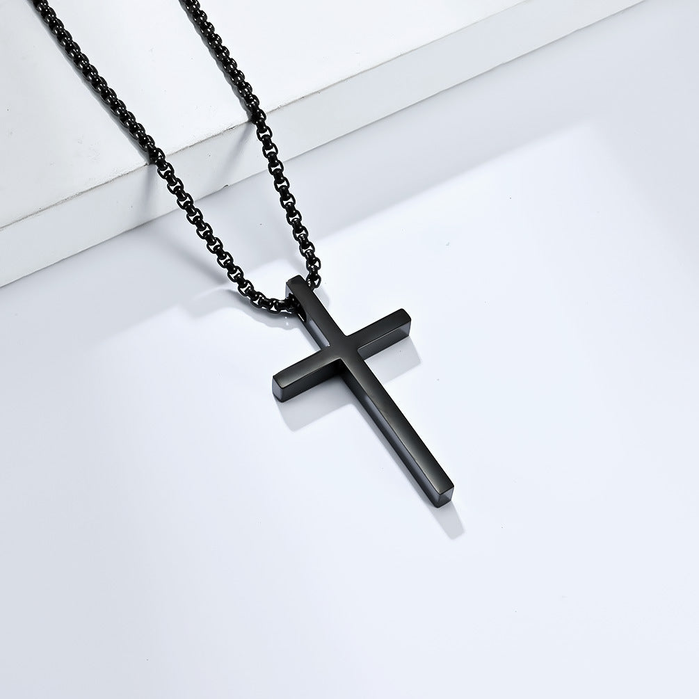 Minimalist Cross Pendant Necklace view 8