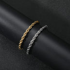 Rope Chain Bracelet in Stainless Steel view 2