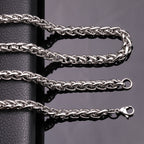 Wheat Link Chain in Titanium Steel view 5
