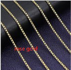 Box Chain Necklace in Titanium Steel view 4