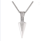 Arrowhead Pendant Wheat Chain Necklace view 5