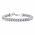 Wheat Link Bracelet in Stainless Steel view 9