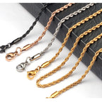 Rope Chain in Gold-Tone Titanium Steel view 6