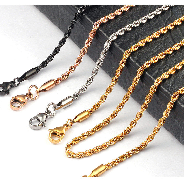 Rope Chain in Gold-Tone Titanium Steel view 6