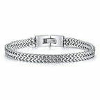 Wheat Link Bracelet in Stainless Steel view 3
