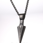 Arrowhead Pendant Wheat Chain Necklace