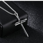 Nail Cross Pendant Necklace view 3