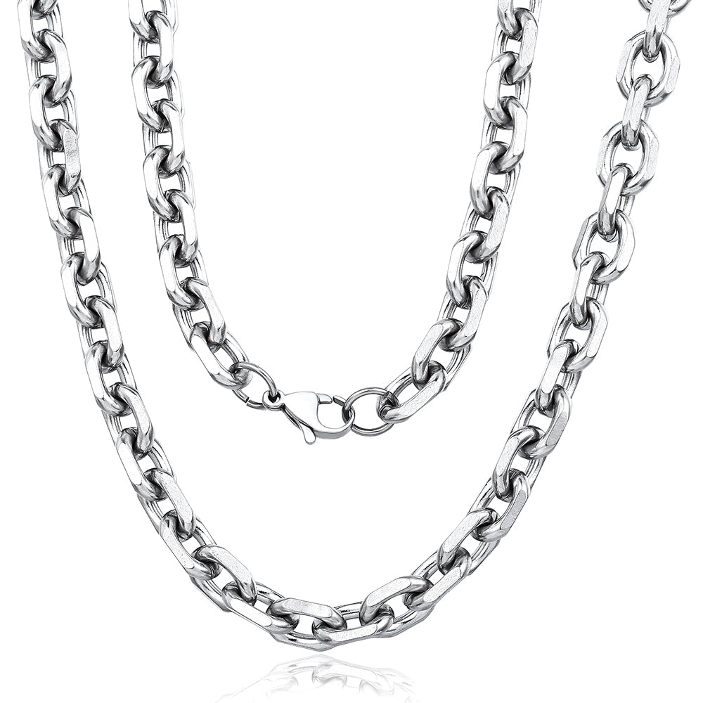 Polished Cable Link Chain Necklace