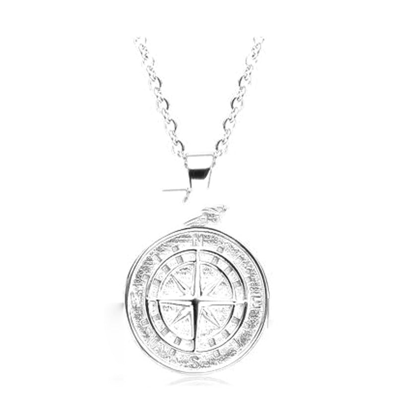 Navigational Compass Pendant Necklace view 3