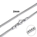 Stainless Steel Box Chain Necklace view 15