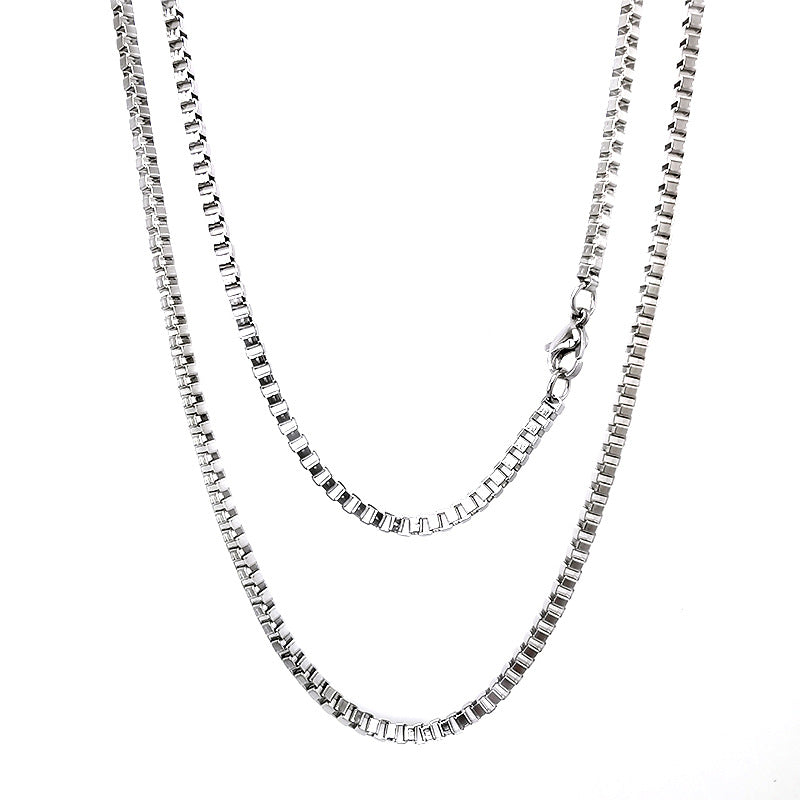 Stainless Steel Box Chain Necklace view 8