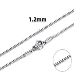 Stainless Steel Box Chain Necklace view 14
