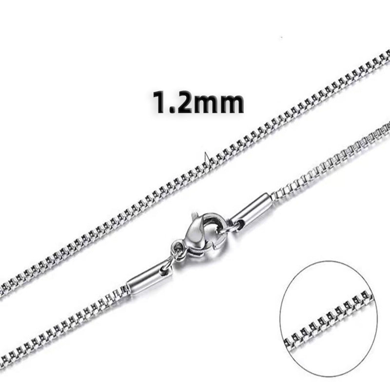 Stainless Steel Box Chain Necklace view 14