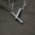 Titanium Steel Box Chain with Bar Pendant view 4