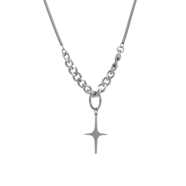 Mixed Chain with Four-Point Star Pendant view 4