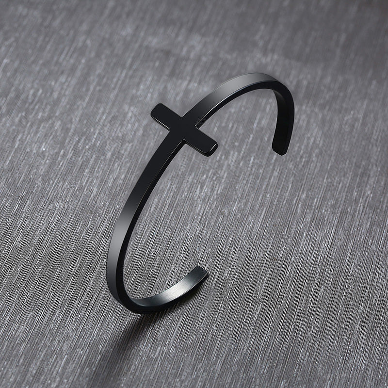 Cross Motif Cuff Bracelet