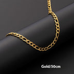 Figaro Chain Necklace in Stainless Steel view 8