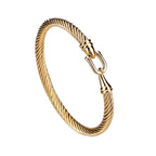 Twisted Steel Hook Bangle view 4