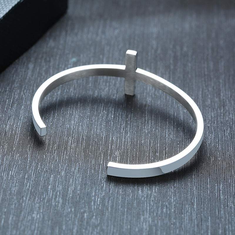 Cross Motif Cuff Bracelet view 2