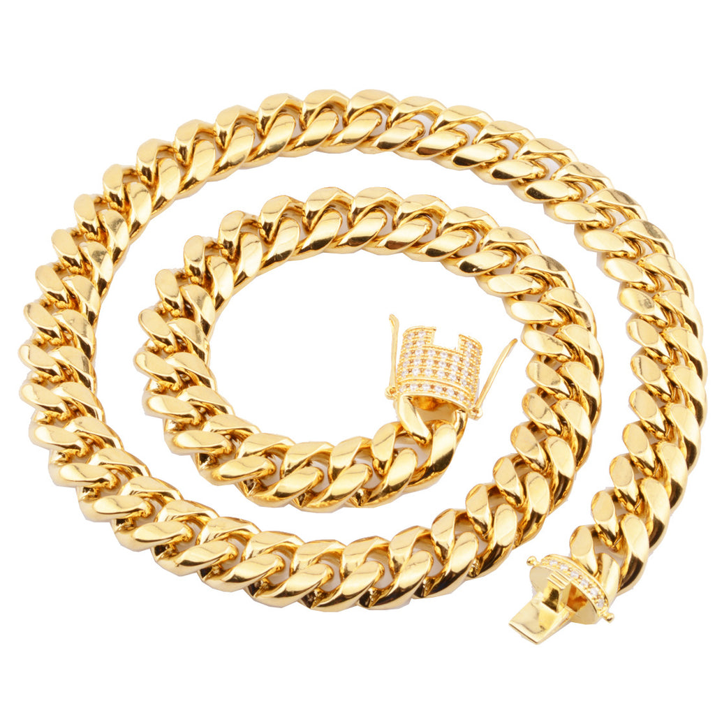 Gold-Tone Cuban Link Chain view 11